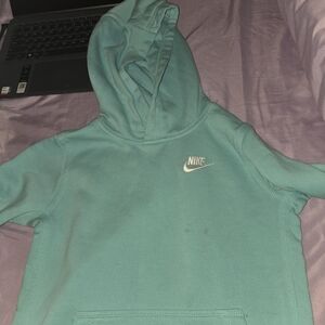 Nike Teal Hoodie with Small Swoosh Logo